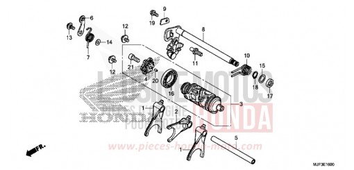 SCHALTTROMMEL (CRF1000/CRF1000A) CRF1000AG de 2016